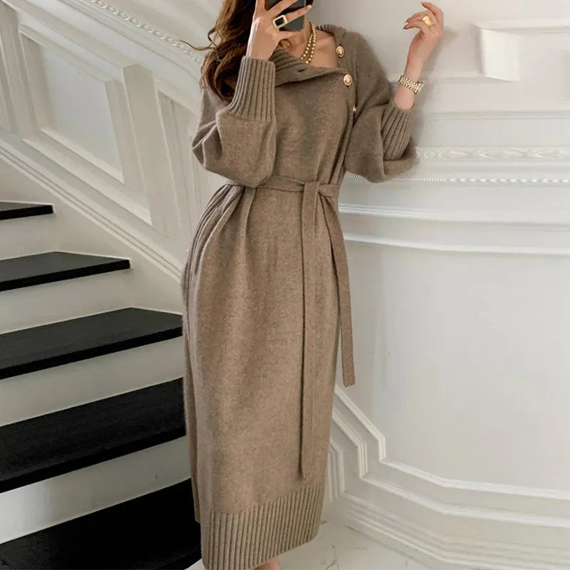 Evelia - Cozy Wrap Dress