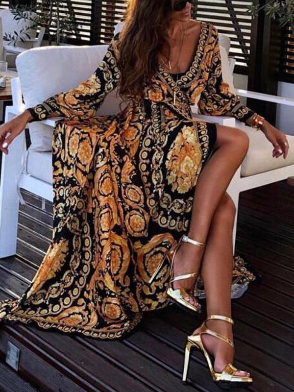 Faye - Boho Printed Dress
