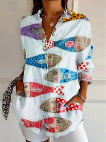 Mare | Ocean Sketch Blouse