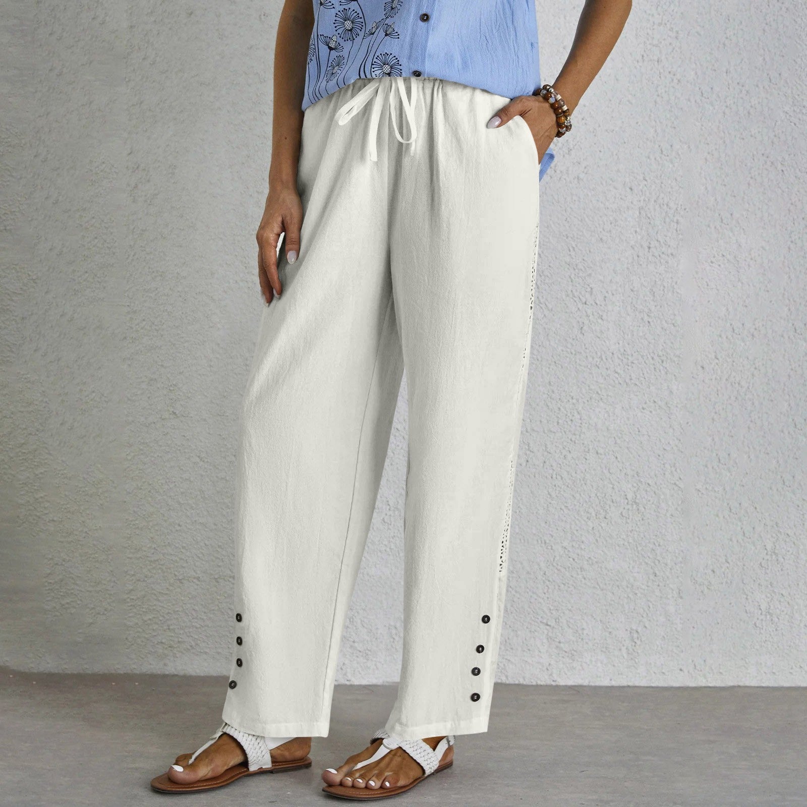 Celena - Effortless Buttoned Pants