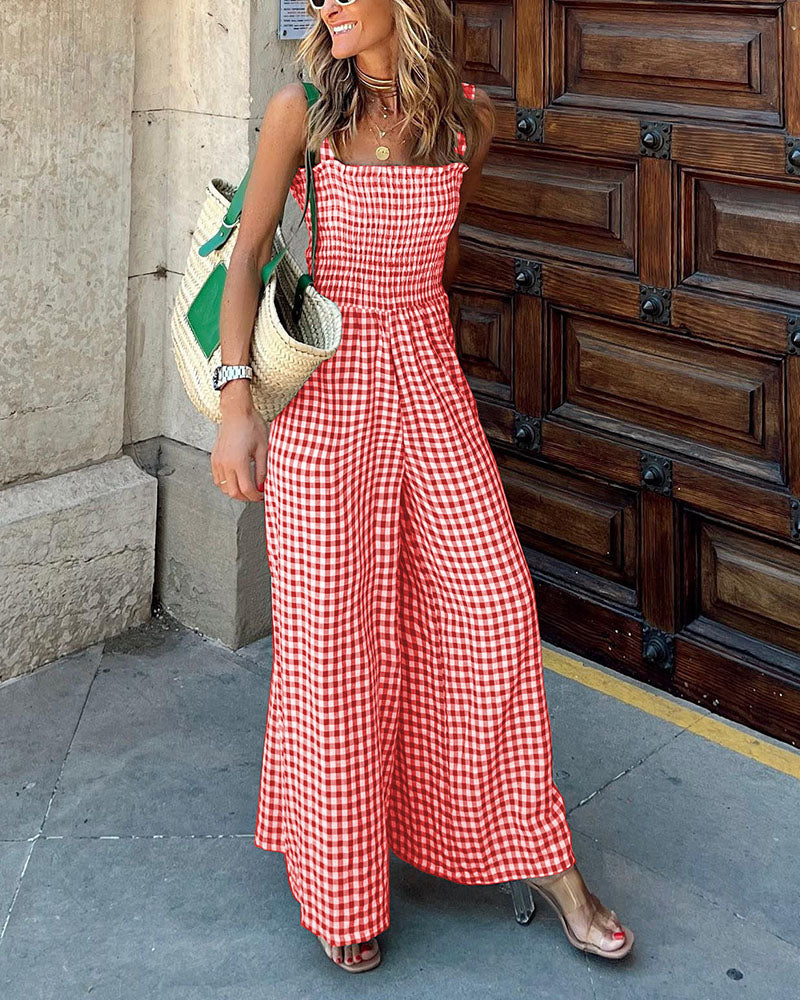 Emery - Chic Gingham Jumpsuit