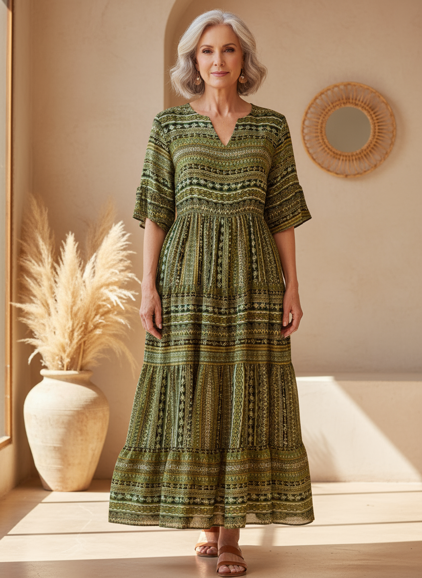 Joraine - Ethnic Flowy Dress