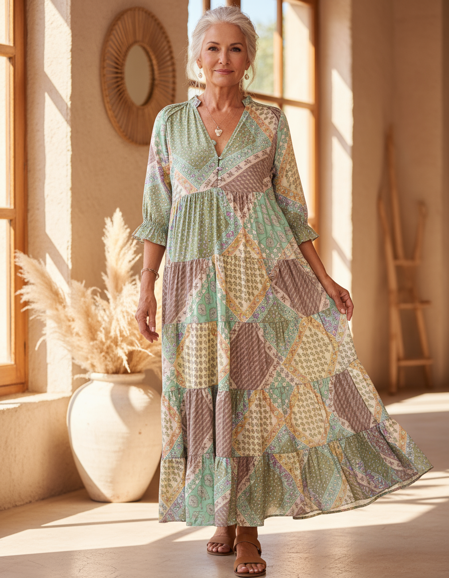 Florentina - Elegant Printed Dress